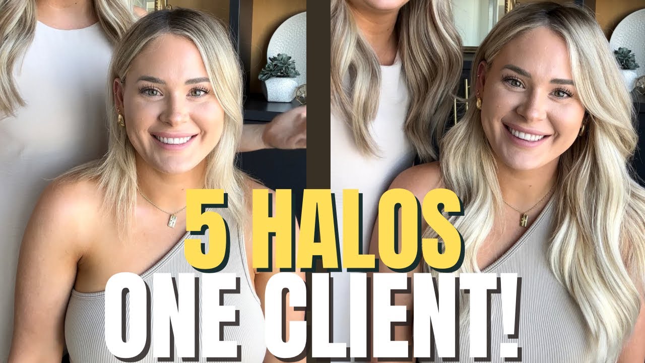 HALO Extensions || 5 Different Halos & Topper on One Client || Thinning Sides Healthy Solution