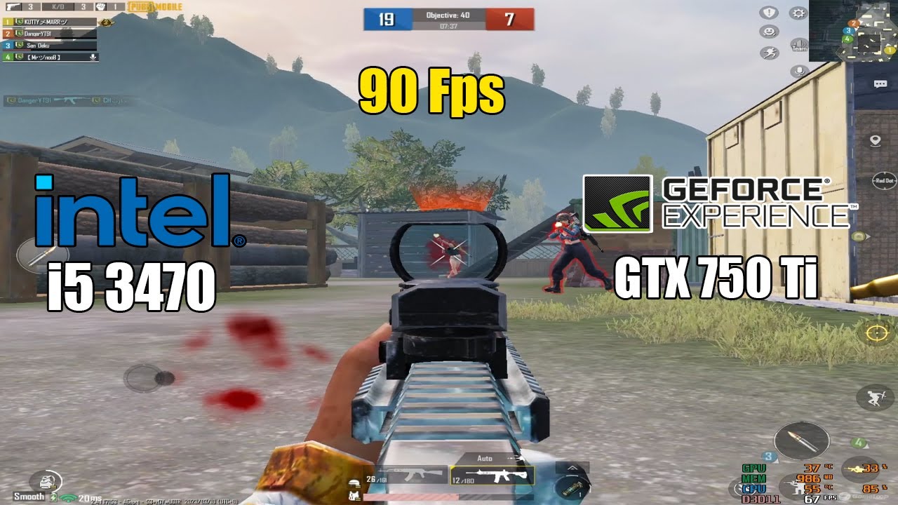 PUBG Mobile TDM | CORE i5 - 3470 & GTX 750 TI | Smooth 90 FPS 1280x1024