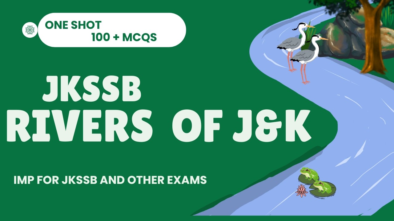 Rivers of Jammu & Kashmir | One Shot: 100 Most Important MCQs | J&K Exams Special