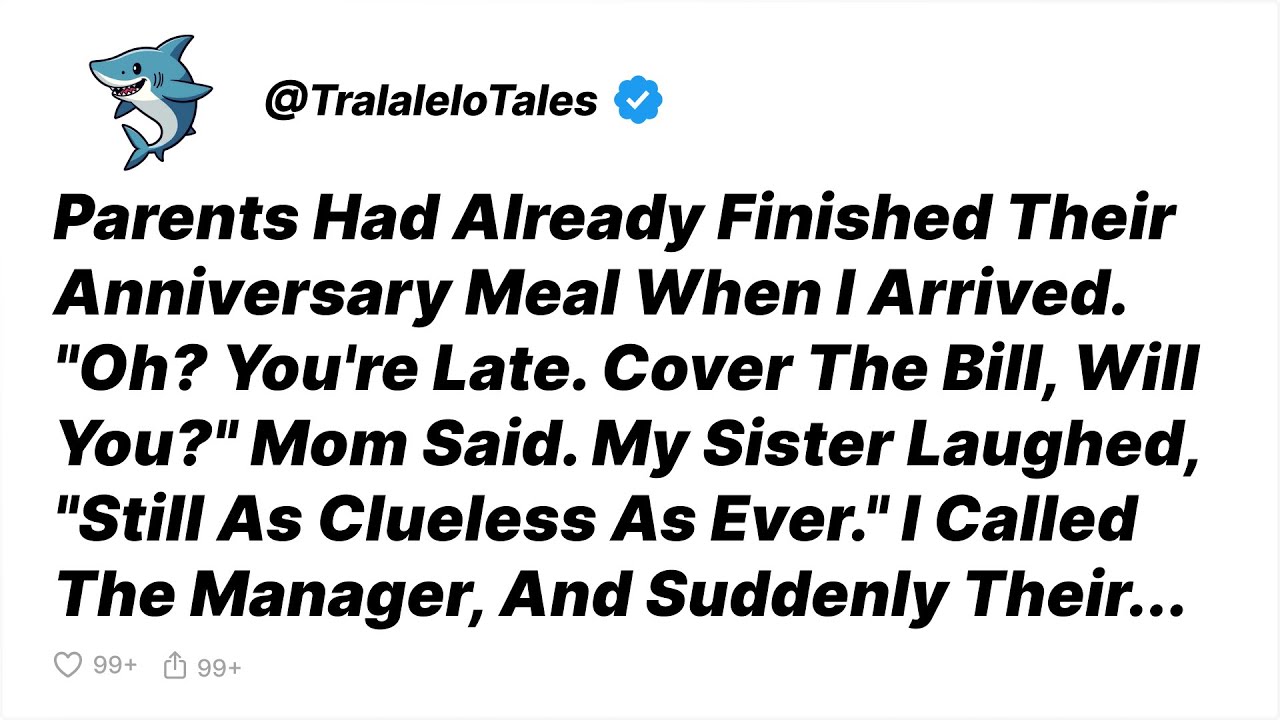 Parents Had Already Finished Eating When I Arrived. 