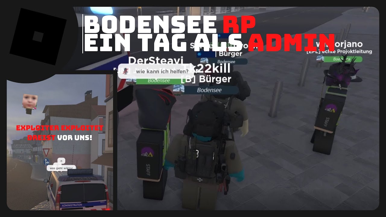 Roblox Bodensee RP | Ein Tag als Admin | Mit Wiktor, Jonnes, Hubert und Gismoultra