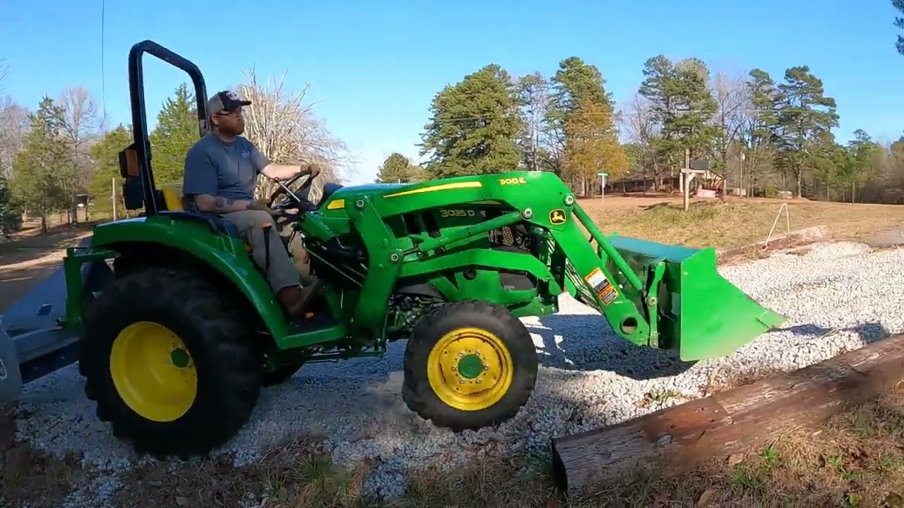 Driveway work with the 3035D