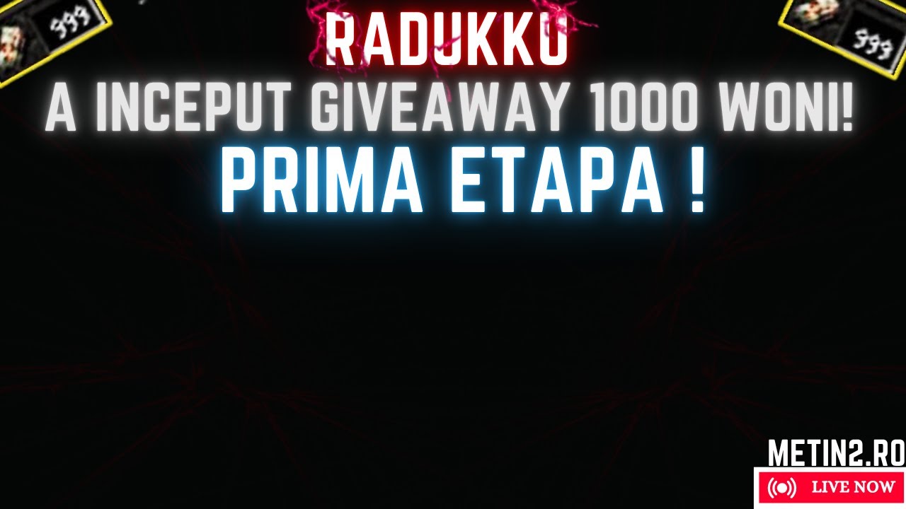 🔴LIVE🔴 Prima ETAPA pentru 1000 de WONI! #metin2ro