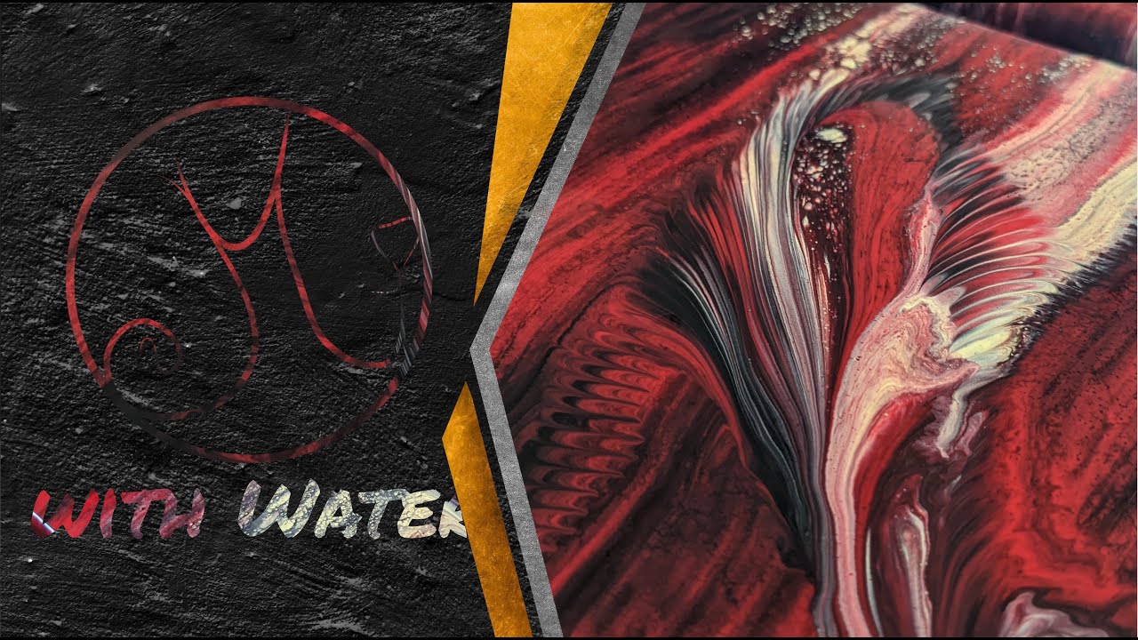 Acrylic pouring only with water and dish soap - Mimir's Kunst