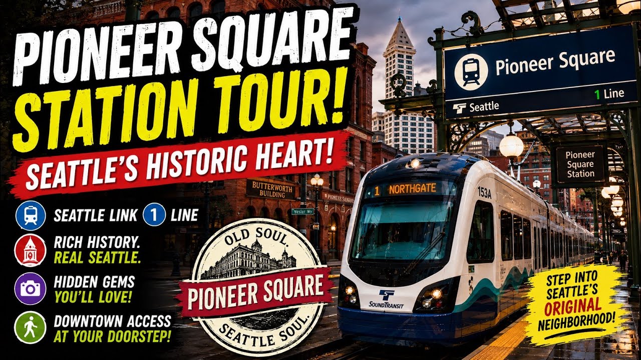 Pioneer Square link rail station tour | Seattle sound transit | Washington | Life in USA