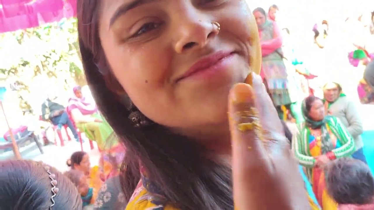 Pahadon ki Kuchh Khas rasam haldi Hath ke Samay मेरे भैया की हल्दी हाथ🥰