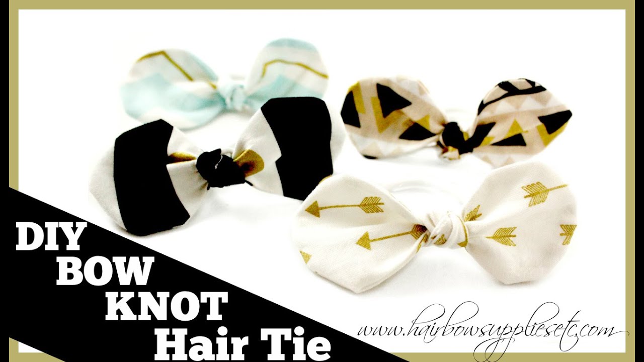 DIY Fabric Bow Knot Hair Tie - Fabric Hair Accessories Hairbow Supplies, Etc.