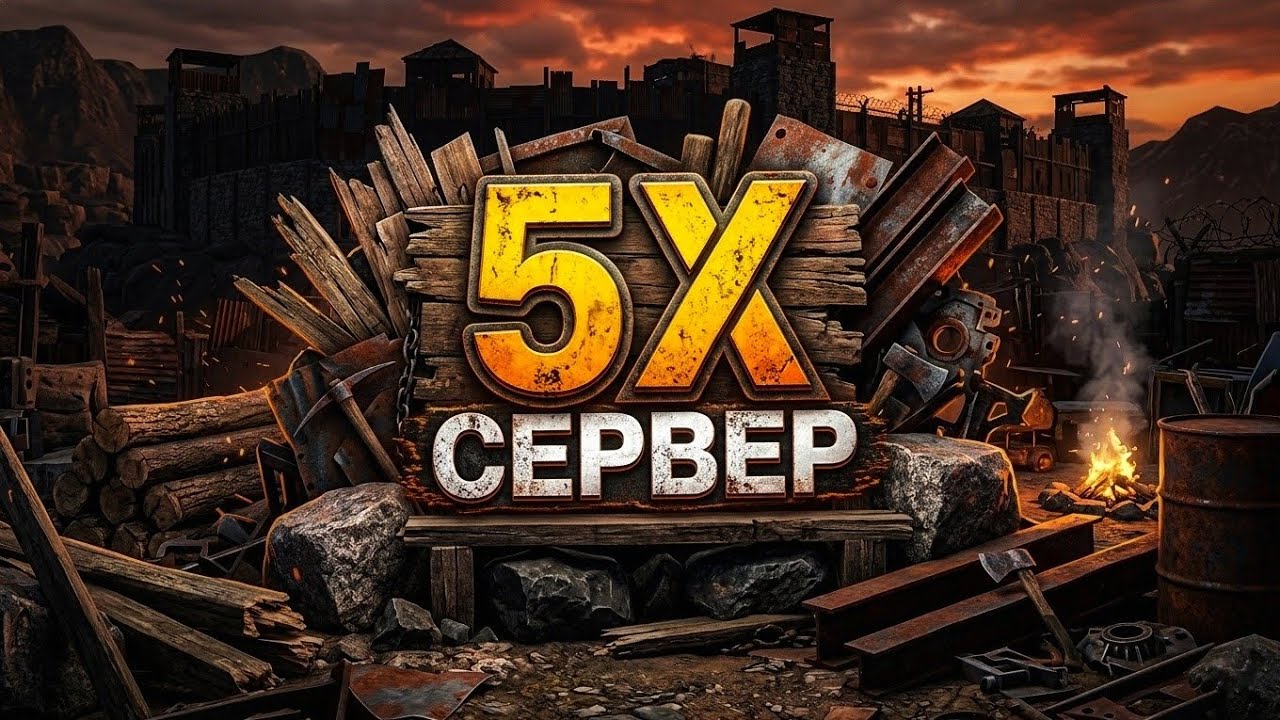 Первый раз залетел на 5х сервак в Rust, я был в шоке! 