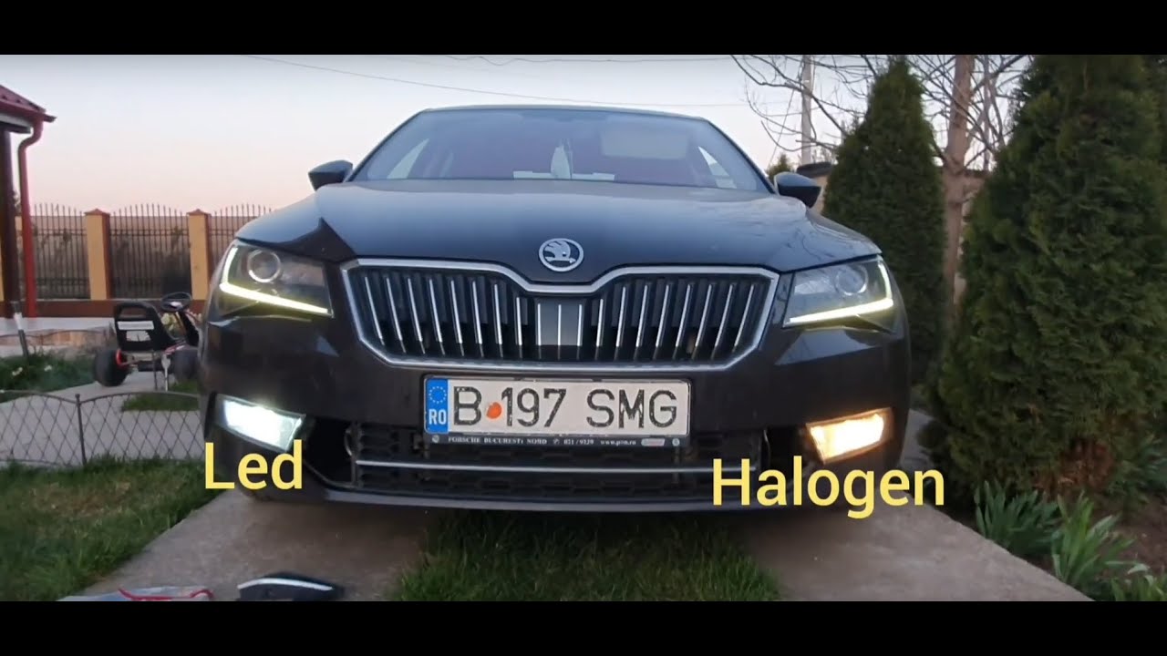 How you can change your halogen fog lights to LEDs on your Skoda Superb III