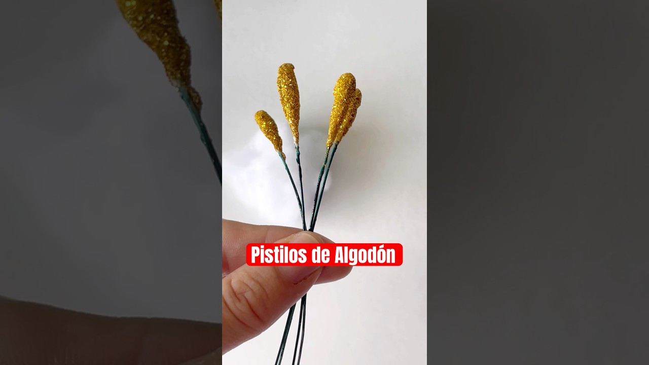 C&oacute;mo hacer pistilos f&aacute;cil y econ&oacute;mico con Algod&oacute;n | #navidad  #diy #manualidades