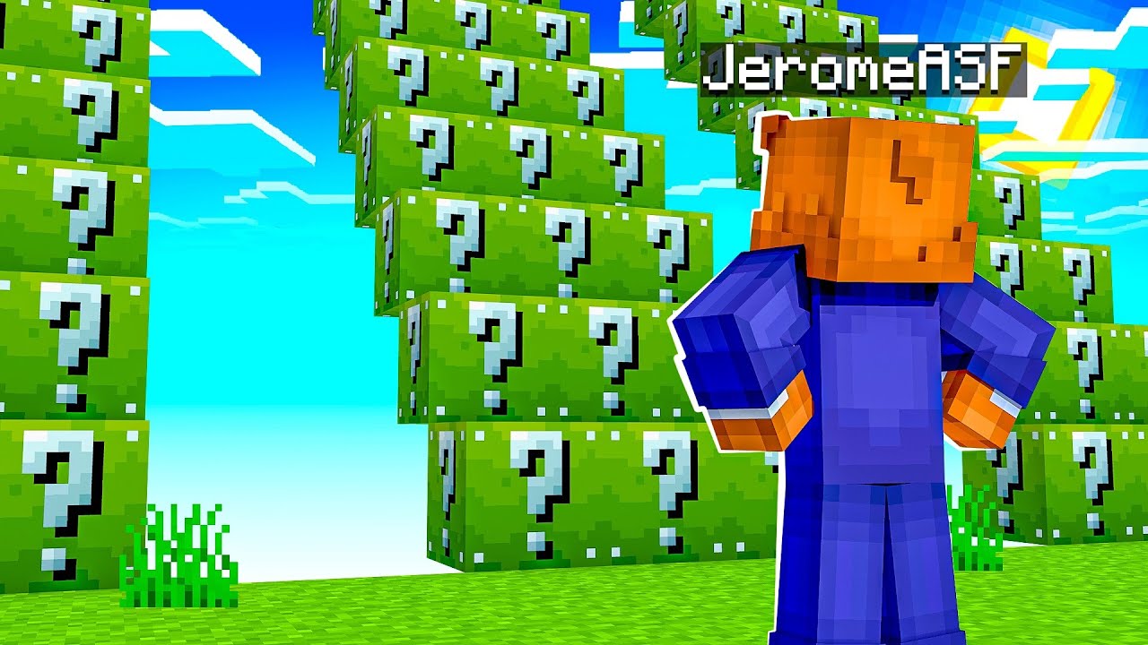Worms Lucky Block Staircase Race In Minecraft