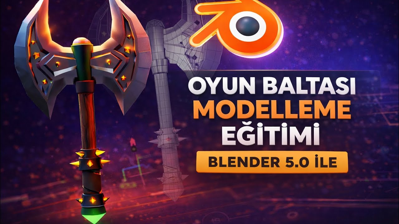 Blender’da Efsanevi Oyun Baltası Modelleme! (Stylized Axe Tutorial)