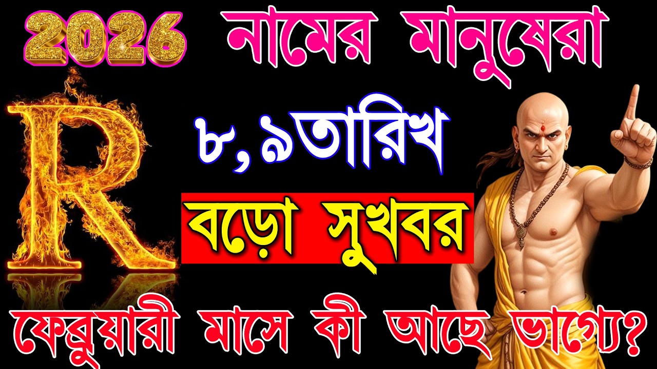 সুখবর! R নামের মানুষদের 🔥🔥ফেব্রুয়ারী মাসে ৮ ও ৯ তারিখ ঘটবে এই ঘটনা।। R Name ASTROLOGY In BENGALI.✨✨