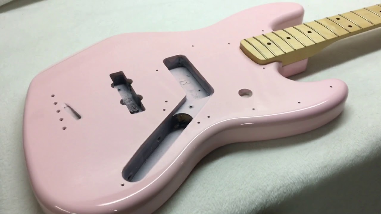 Shell Pink Fender Jazz Bass guitar