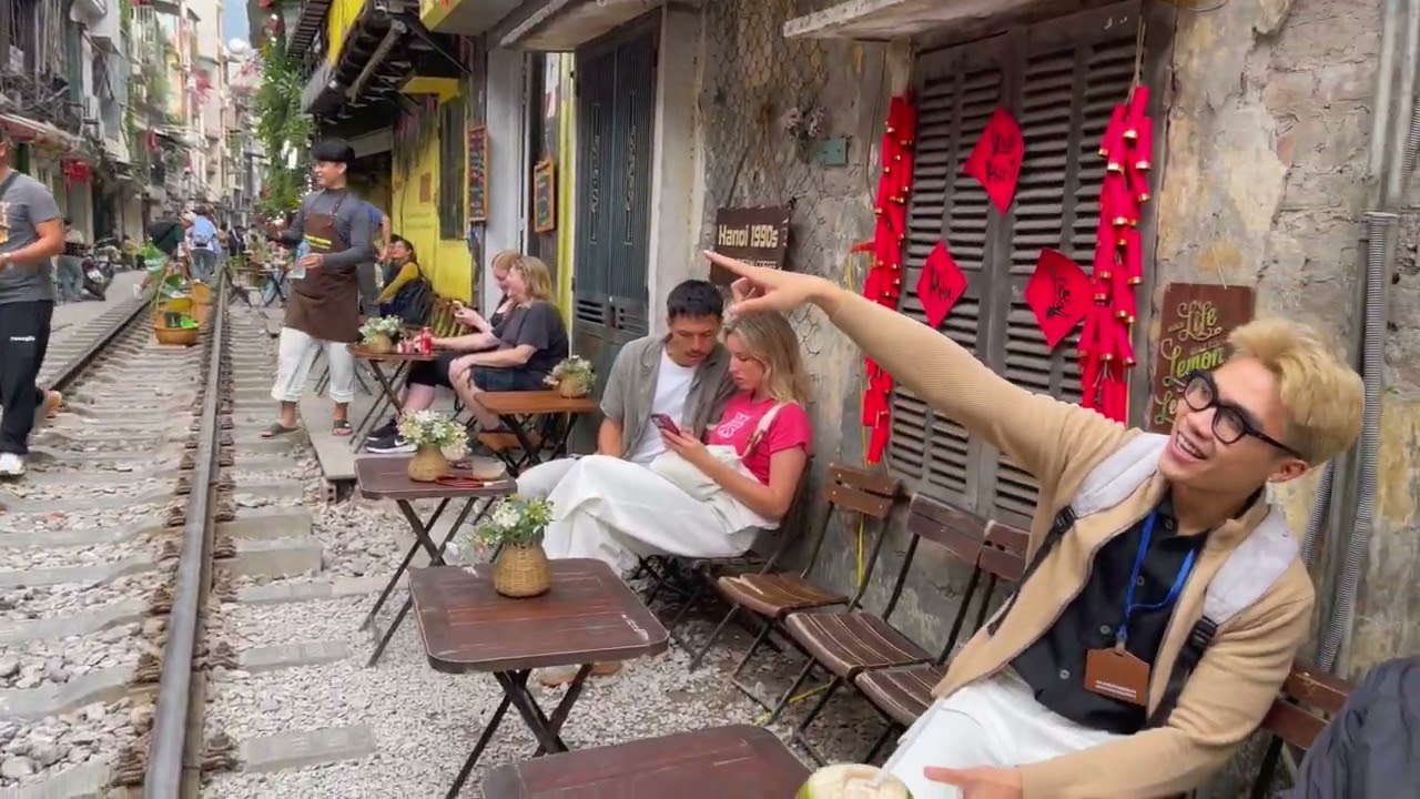 Chilling Hanoi Train Street for thrill seekers