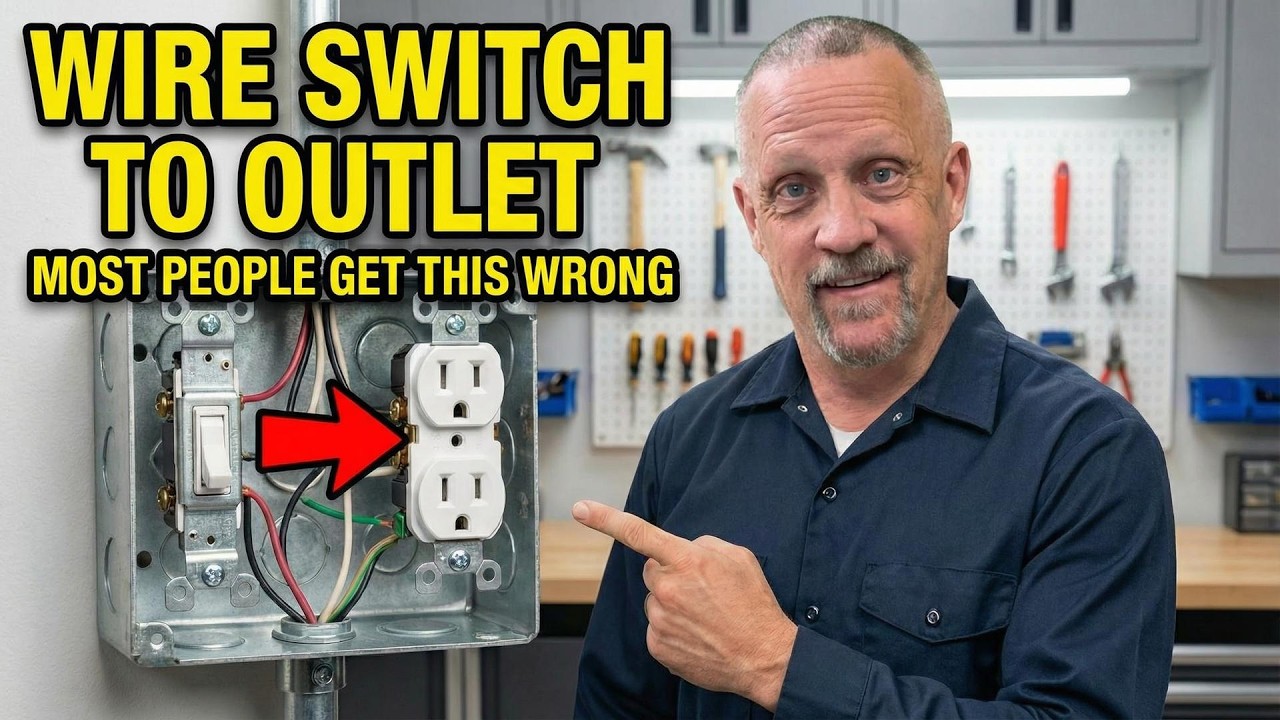 How to Wire an Outlet Off a Switch - DIY Wiring Projects (OFFICIAL VIDEO)