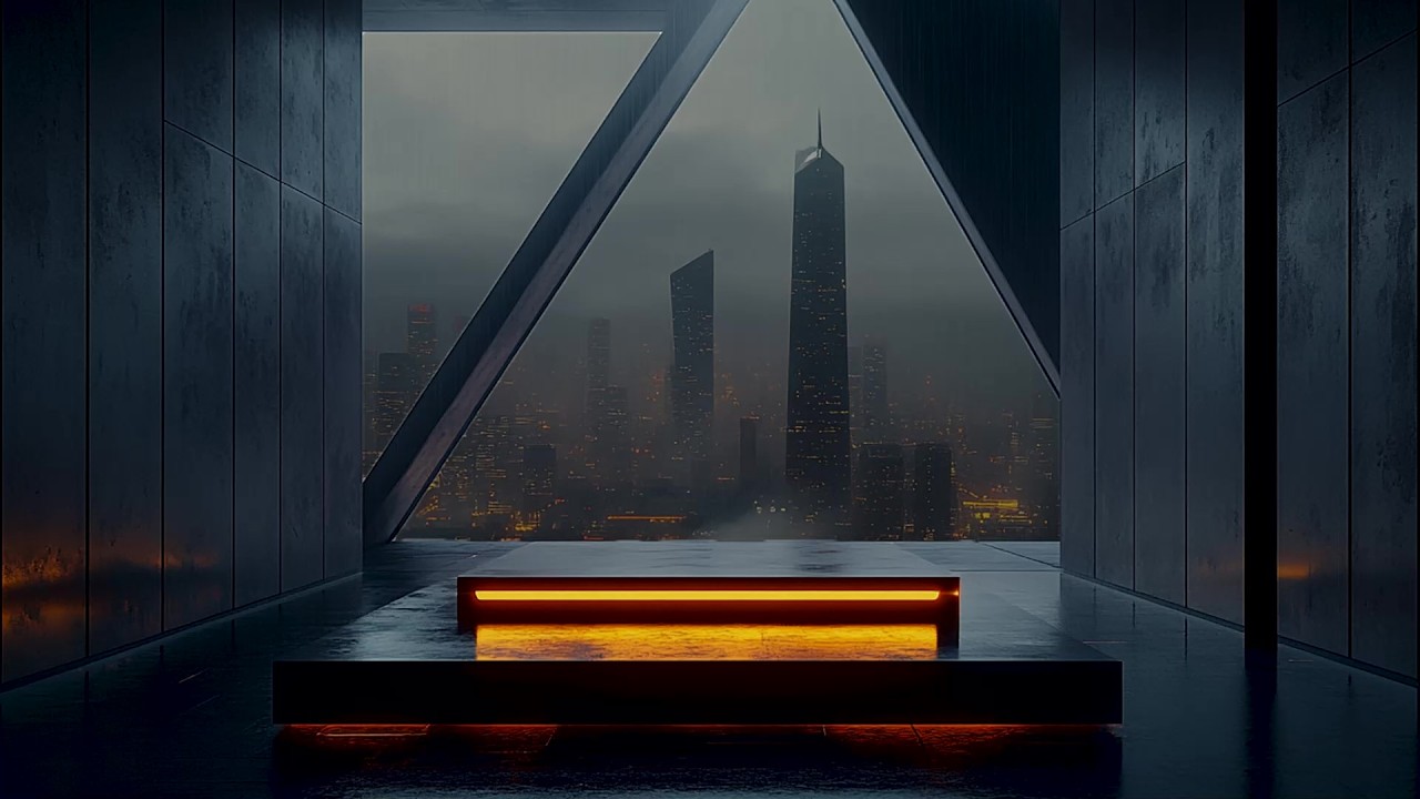 Dark Triangle Window Rain 🌧️ Deep Focus Ambience for Study and Work Mode 💻 Background Noise