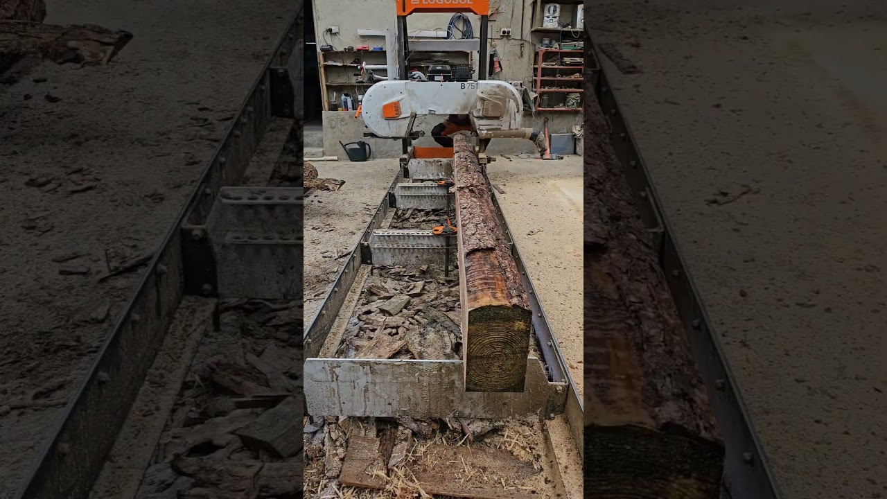 Logosol B751 Bandsaw Mill Making 6x2 Timber Start To Finish #sawmill #forest #lumber