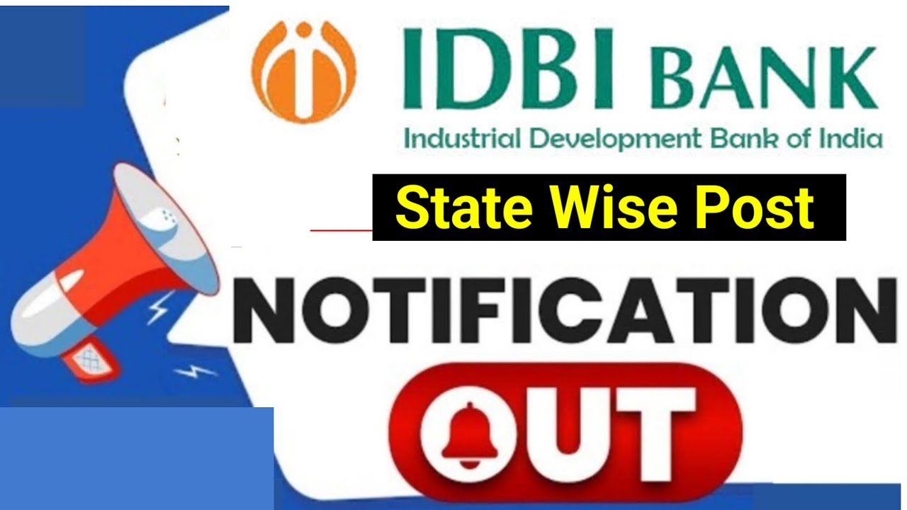 IDBI Bank Vacancy out 2024 || Bank Recruitment IDBI || State Wise Post