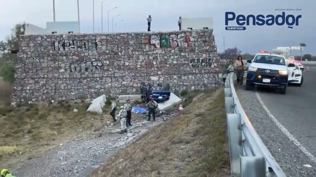 Trágico accidente sobre rampa de frenado en autopista México-Querétaro en SJR
