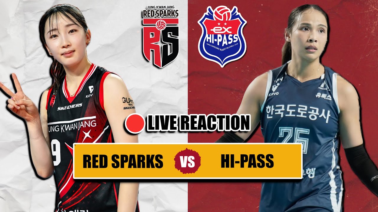 🔴 RED SPARKS vs HI-PASS, Korea Volleyball Live Reaction