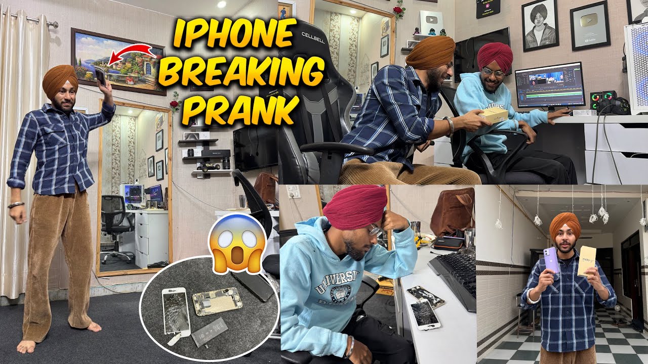 Breaking My Team Member’s Iphone, Then Giving him New Phone😍 - MOST HILARIOUS PRANK 😂