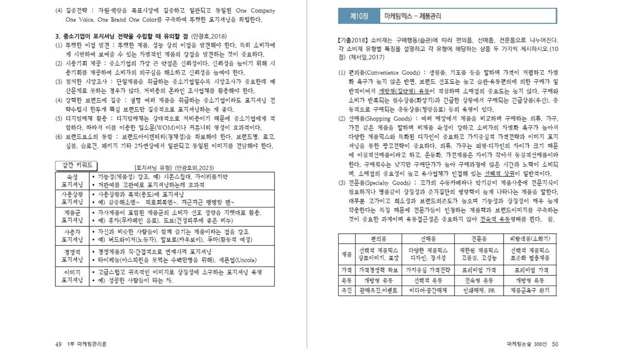 마케팅논술300 해설 : 마케팅관리론 10장 (p50~67)