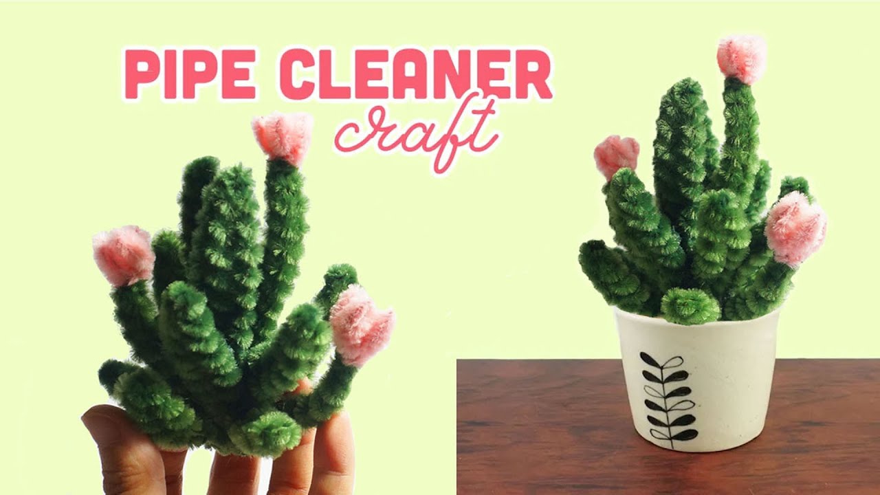 DIY Cactus🌵 How to make Easy Cactus out of PIPE CLEANER | EASY Pipe Cleaner tutorial for beginers