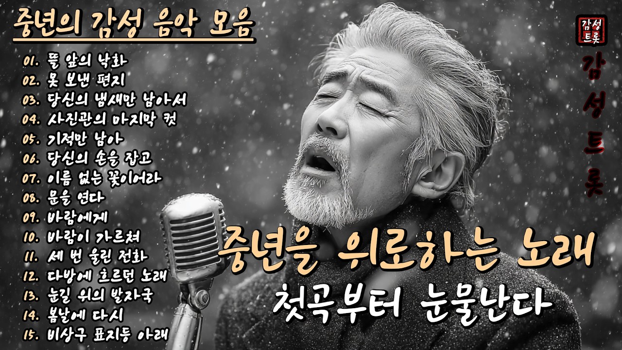 첫곡부터 눈물난다🍂 | 중년의 마음을 위로하는 감성 트로트 15곡 모음 (Part.10)🎵 | #감성트롯 #중년음악 #7080음악