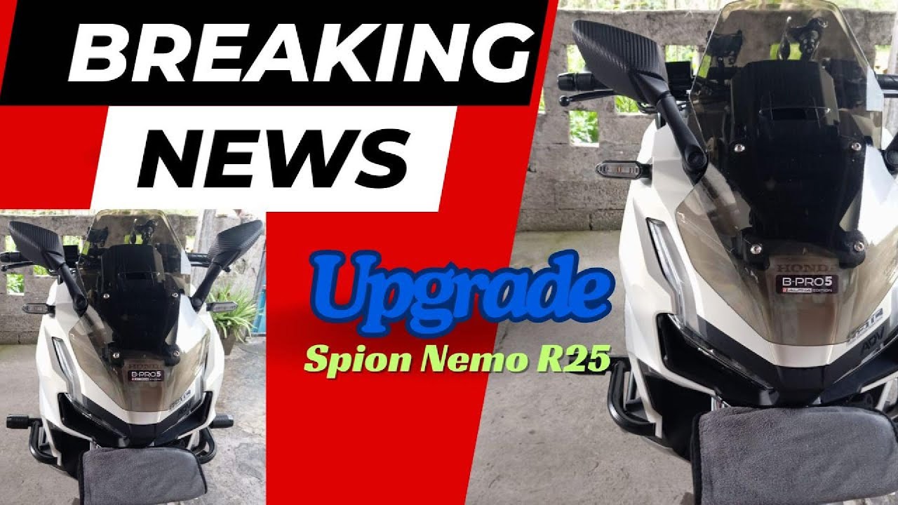 proses pemasangan breket dan spion NEMO R25 di ADV
