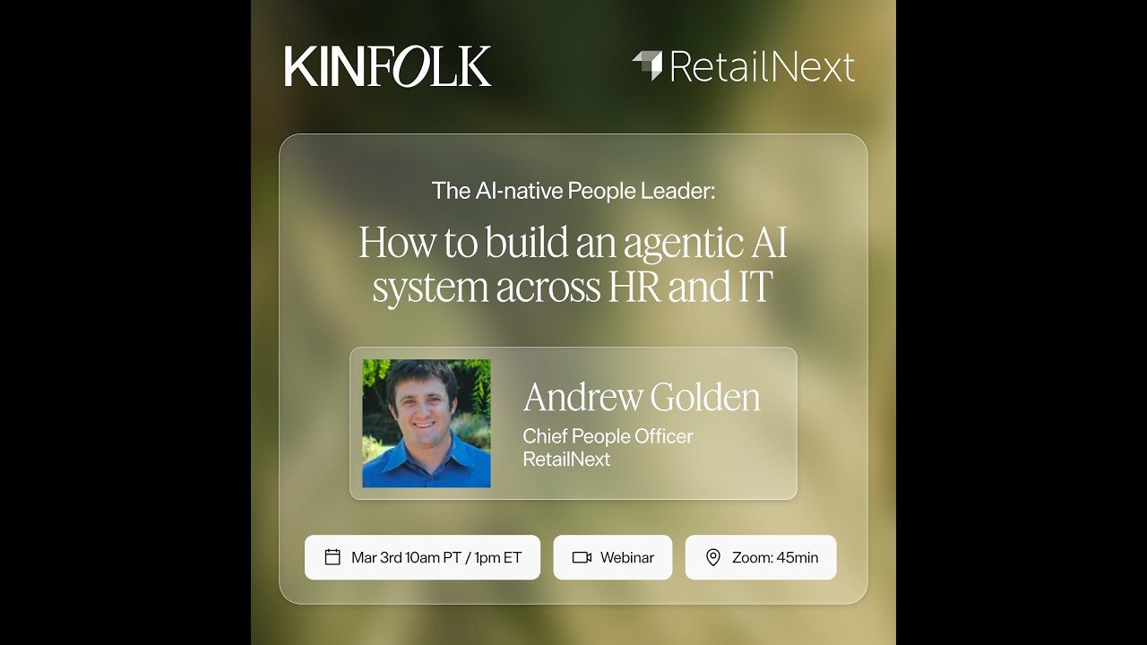 The AI-native People Leader: How to build an agentic AI system across HR and IT.
