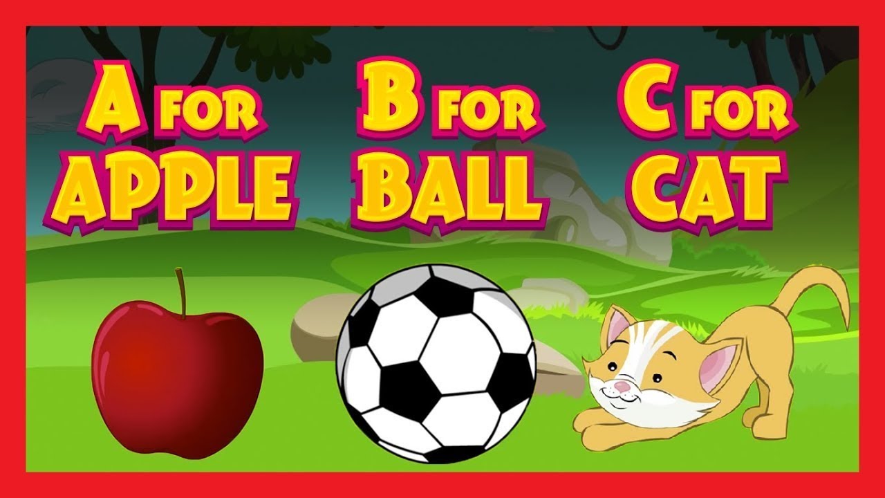 A for Apple 🍎 B for Ball ⚽ C for Cat 🐱 | ABC Song | Fun Nursery Rhymes & English Learning for Kids