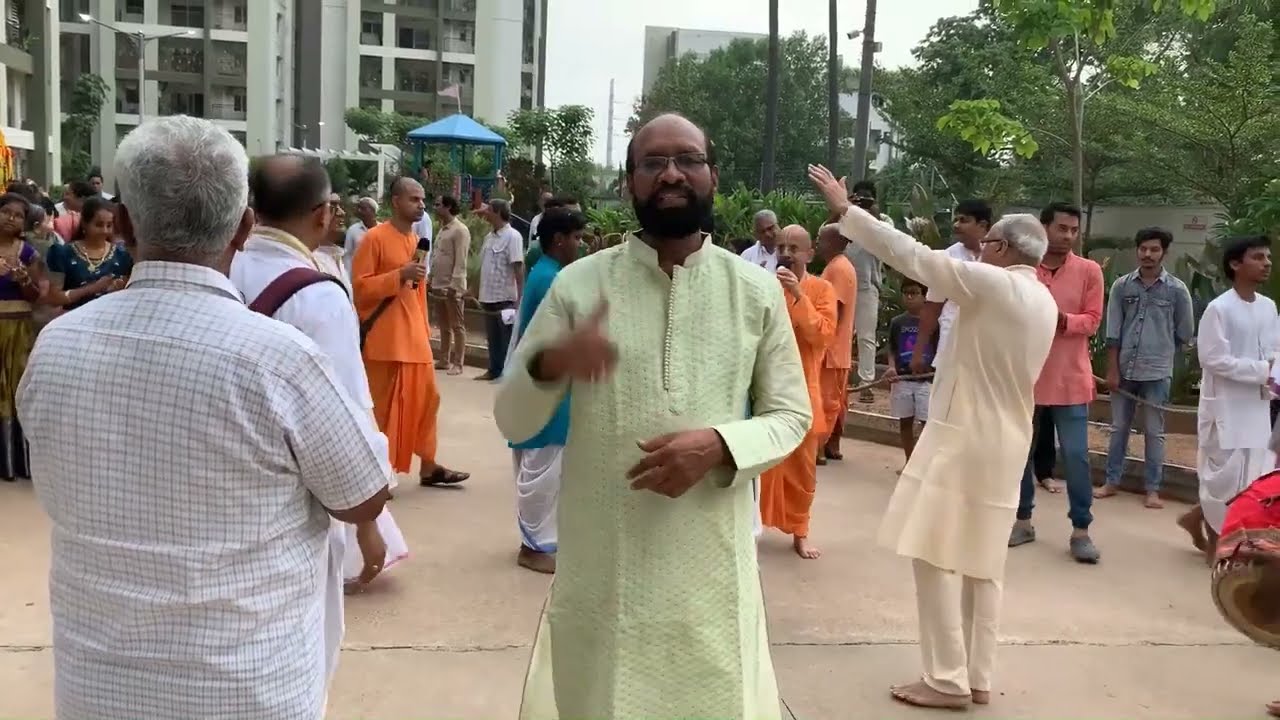 Lord Jagannath Ratha Yatra in Green Grace Apartments along with ISKCON.