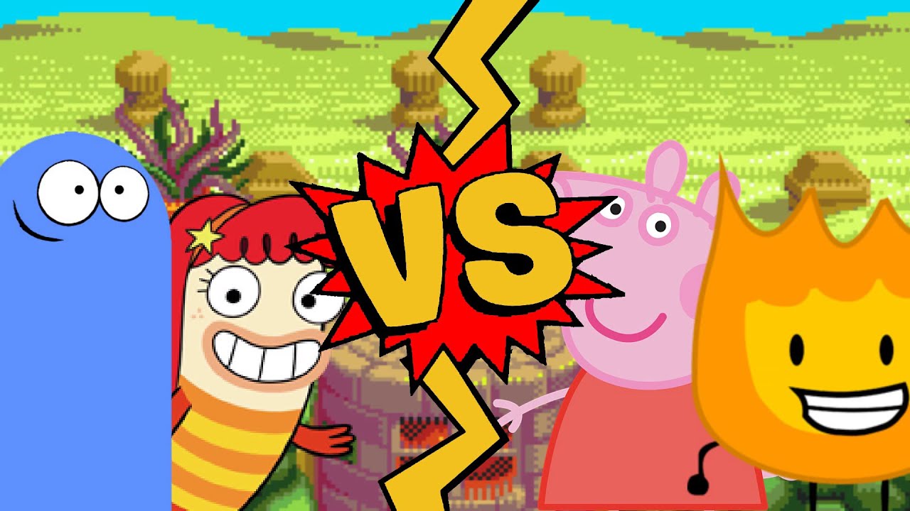 M.U.G.E.N. Battles | Bea Goldfishberg/Bloo vs Peppa Pig/Firey
