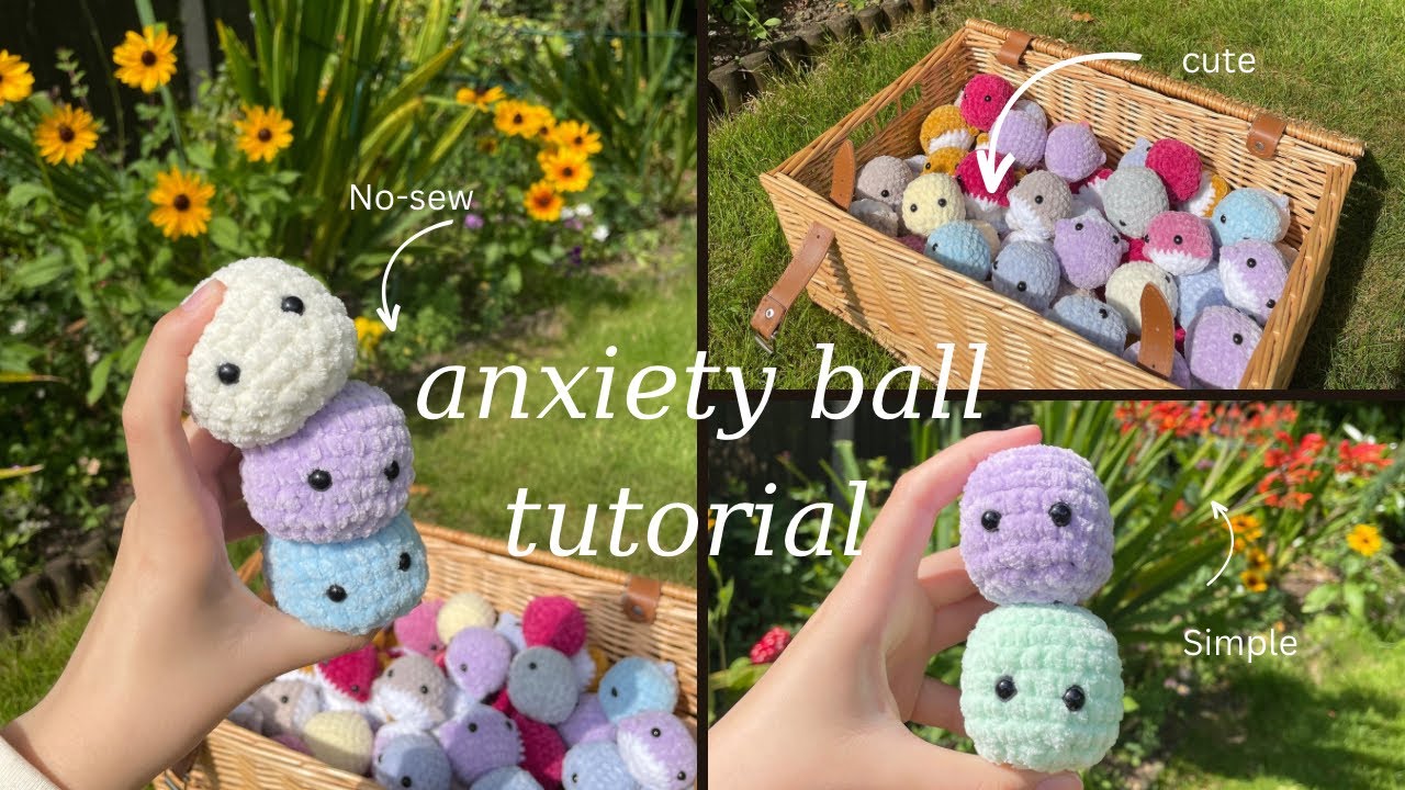 No-sew anxiety ball crochet tutorial | Rachel's Crochet Creations