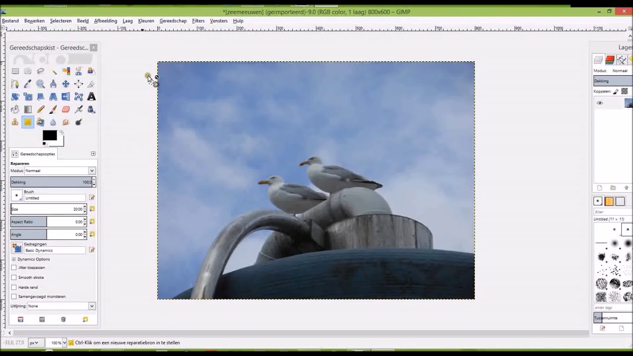 Grote foto verkleinen met Gimp