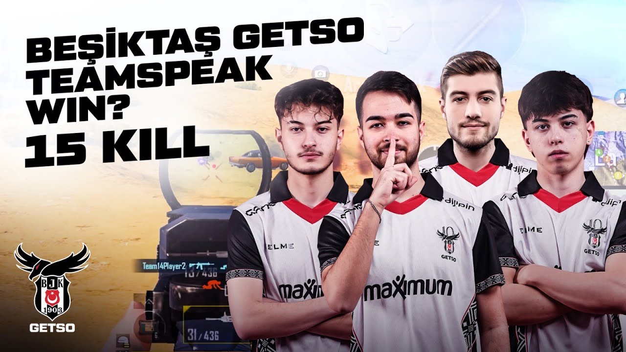 BEŞİKTAŞ GETSO SCRIM TEAMSPEAK | 15 KILL | PUBG MOBILE || iPhone 15 Pro Max