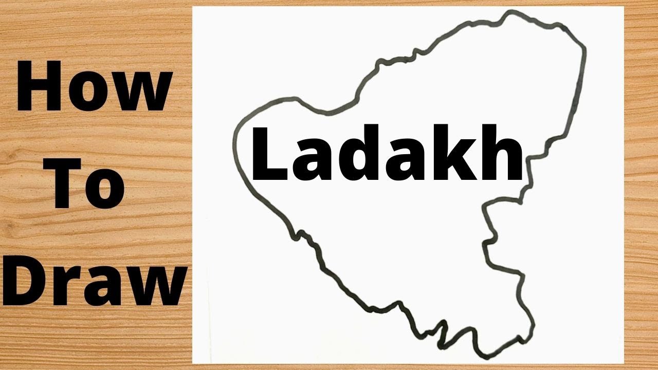 How to draw the map of Ladakh (India)