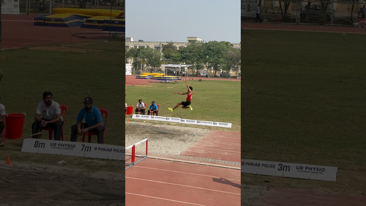 Long Jump Action - India Police Men&rsquo;s Long Jump Final