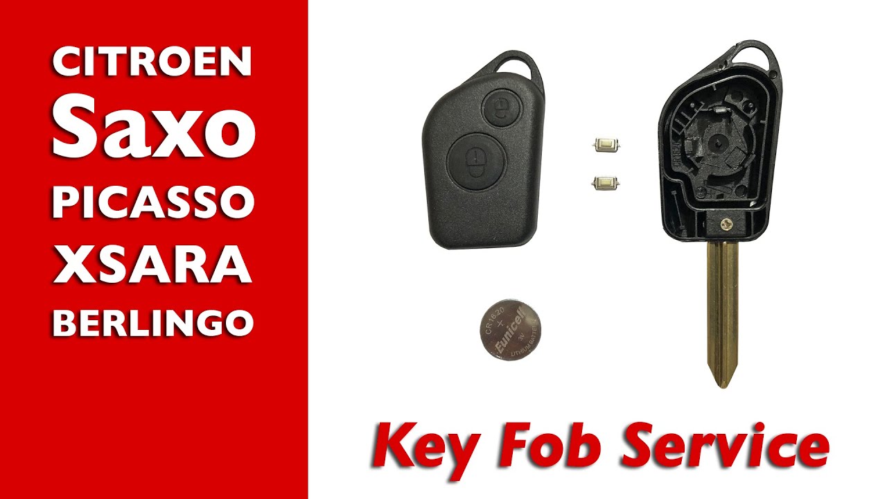 Citroen Saxo Picasso Xsara Berlingo Key Fob Micro Switch Battery Replacement Service - iRefab