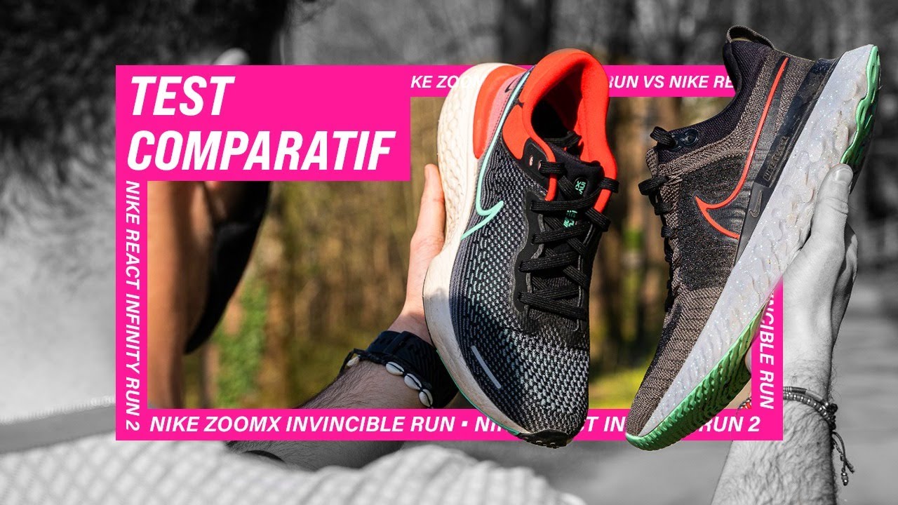 Test Nike ZoomX Invincible Run vs Nike React Infinity Run 2