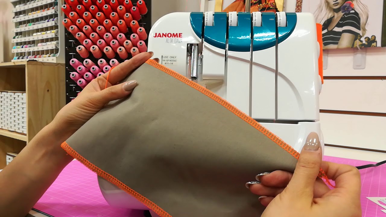 Janome Overlock 9110dx Parte 3 Usando 4 hilos y 2 agujas