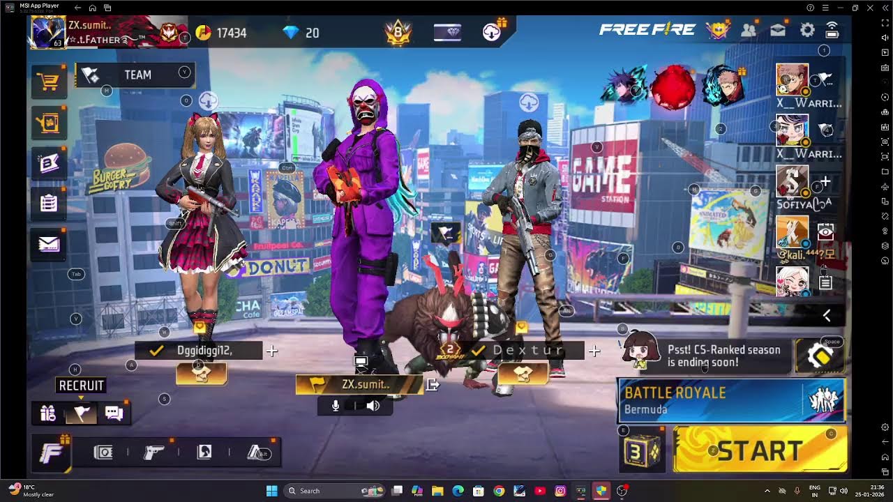 free fire game live