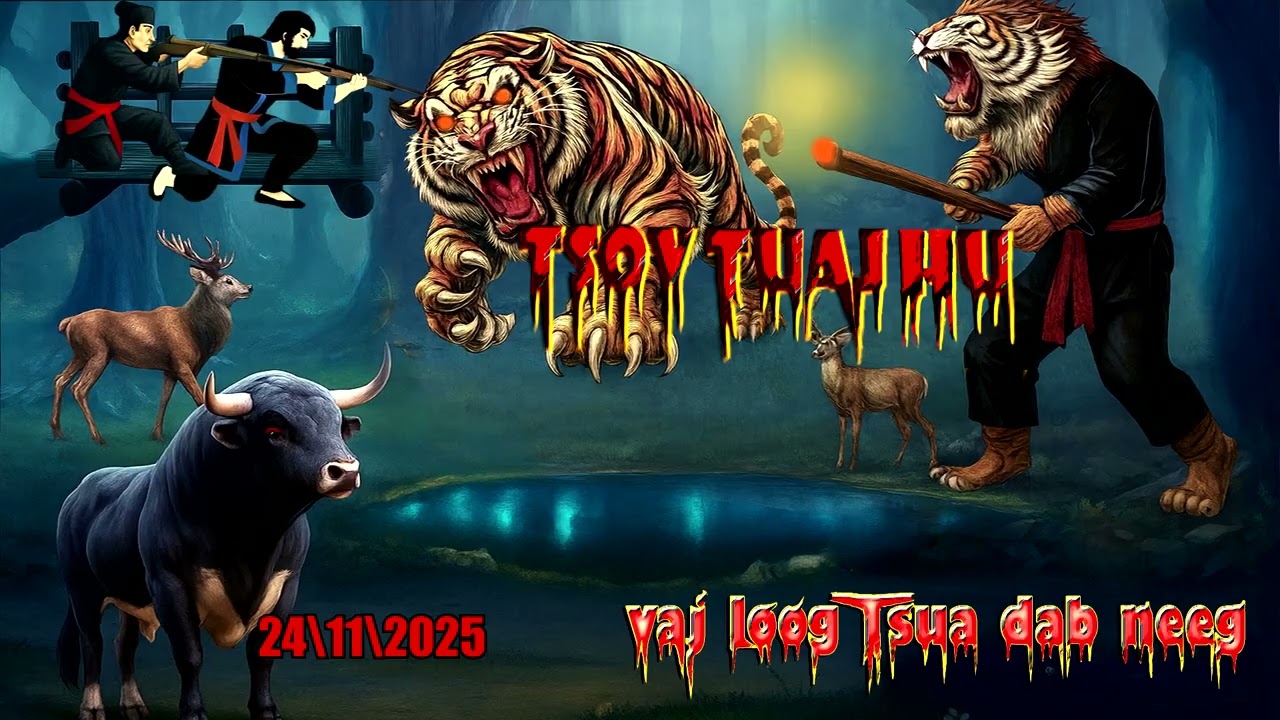 dab neeg dab tsov hu 2 kwv tij zov poov txaus ntshai