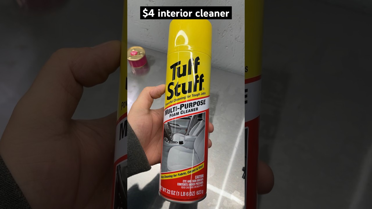 $4 Interior cleaner 🧼💦 #tuffstuff #dailydriver #ASMR #swisstrax #carcleaning #interiorcleaner