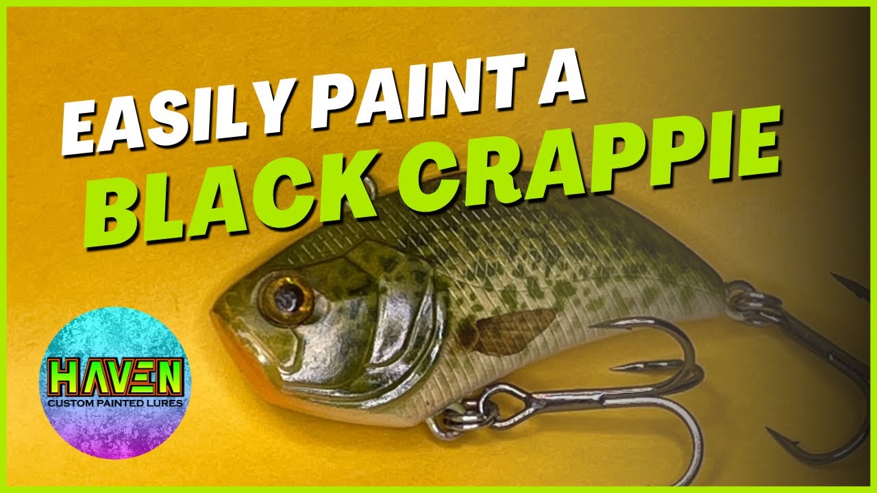 Easy Lure Painting of a Black Crappie! #lurepainting