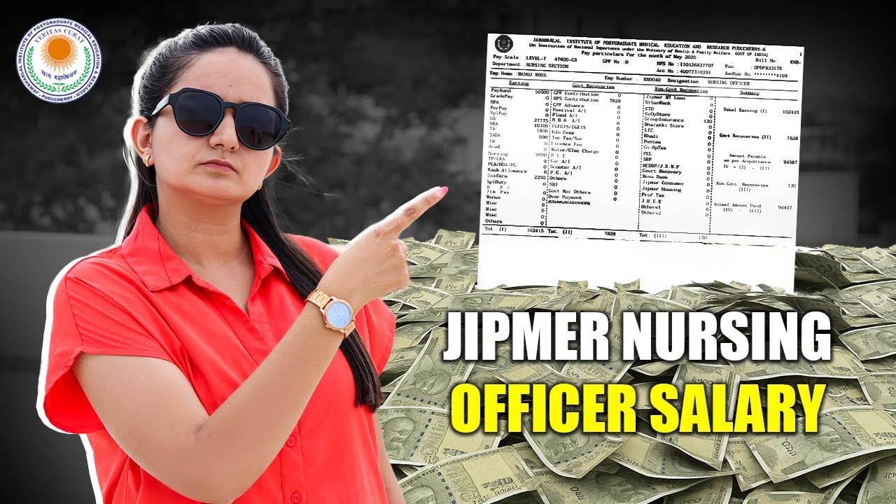 JIPMER Nursing Officer Salary 🎯 jipmer nursing officer recruitment 2025 | Nursing officer Salary