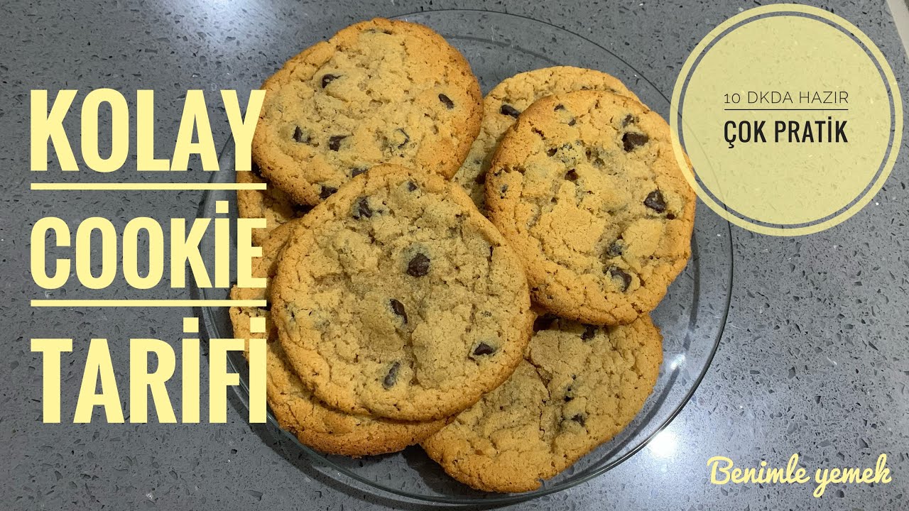 KOLAY COOKİE TARİFİ🍪 | Fıstık Ezmeli Kurabiye | Amerikan Cookie Tarifi | Bu tarifte un ve yağ yok🤤