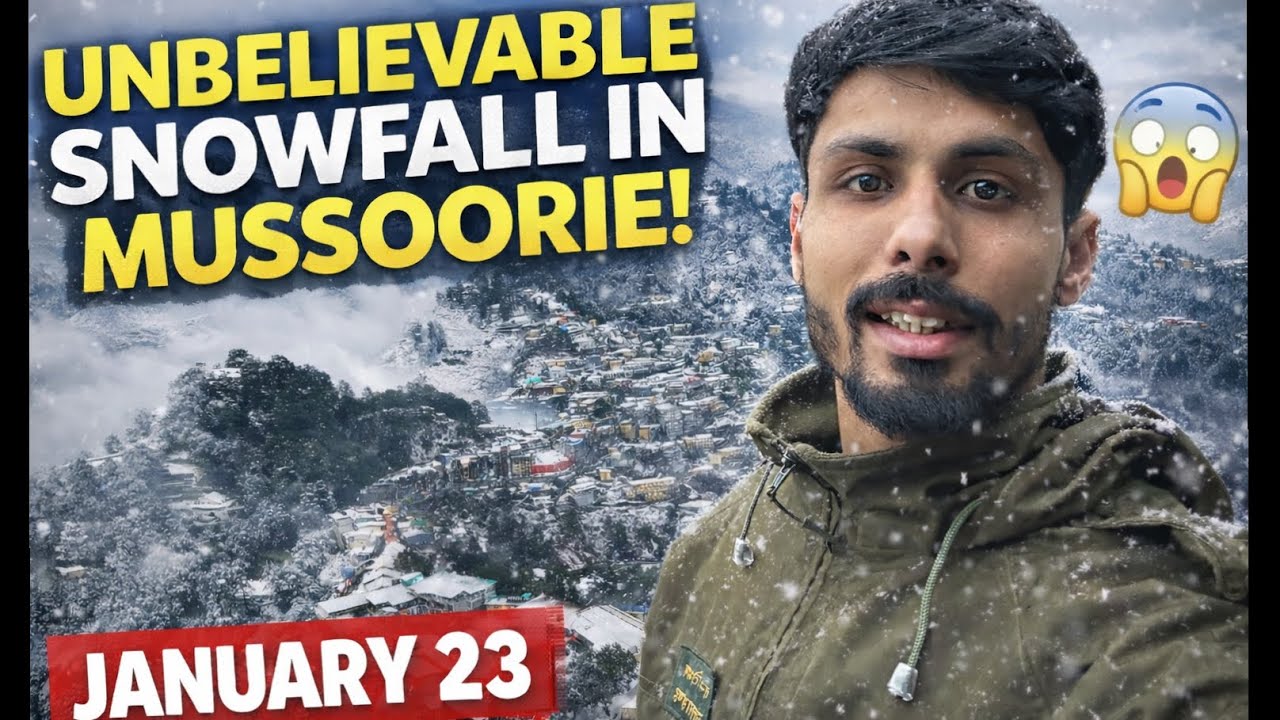 An Unseen MUSSOORIE Snowfall Vlog of January 23rd 2026 