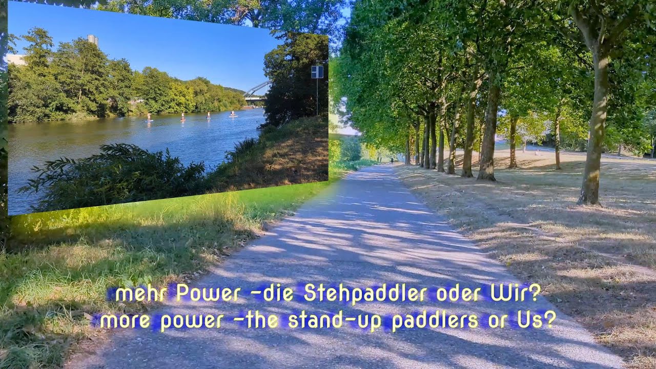 #fun  #freizeit  Stehpaddeln auf der #Saar - #Saarbr&uuml;cken-   stand-up paddling on the Saar